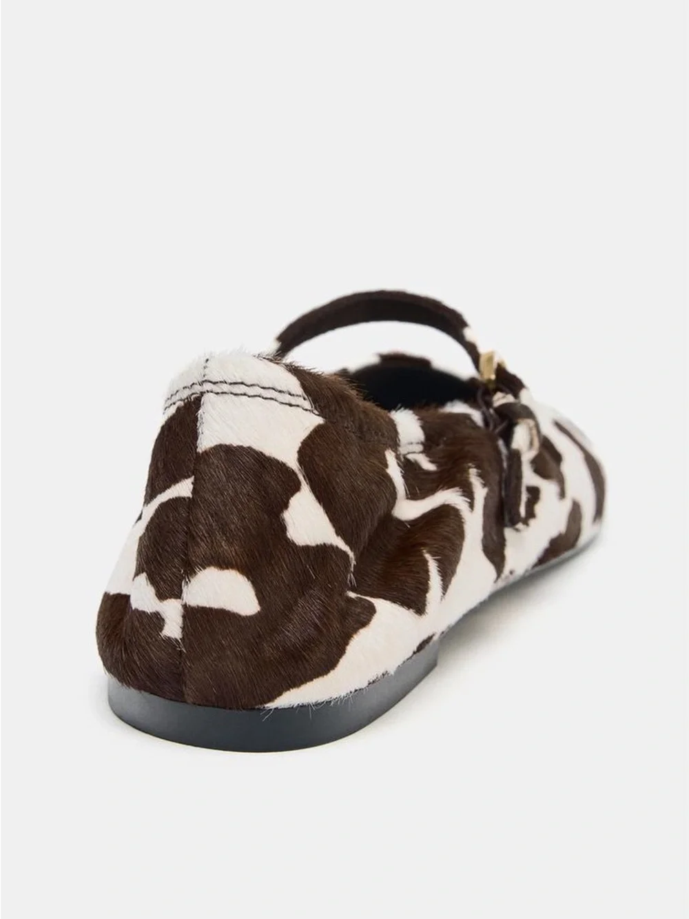 ZARA PRINTED LEATHER BALLET FLATS